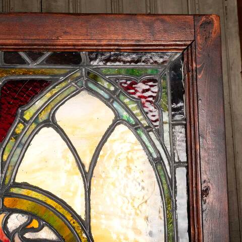 #50891 Salvaged Antique Stained Glass Window image 6