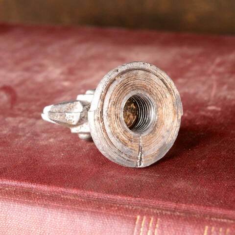 #50944 Vintage Cast Aluminum Spur Lamp Finial image 5