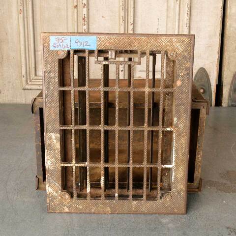 #50962 9x12 Antique Heat Grate Floor Vent Cover image 2