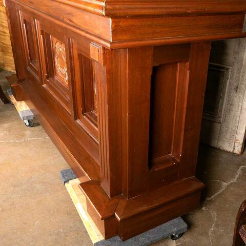 #51022 Salvaged Walnut Dry Bar with Antique Panels image 7