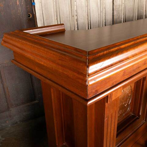 #51022 Salvaged Walnut Dry Bar with Antique Panels image 6