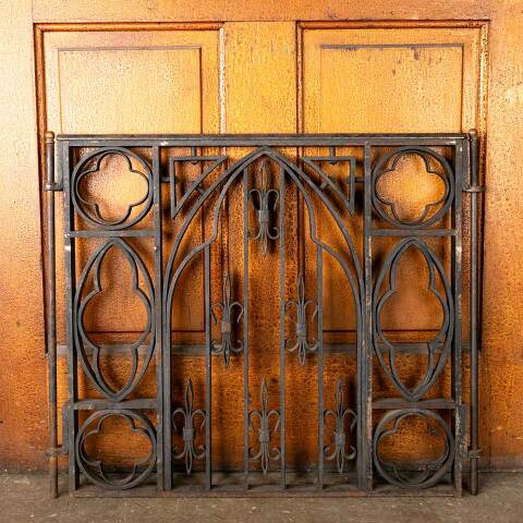 #51035 Antique Painted Cast Iron Church Altar Gate image 6