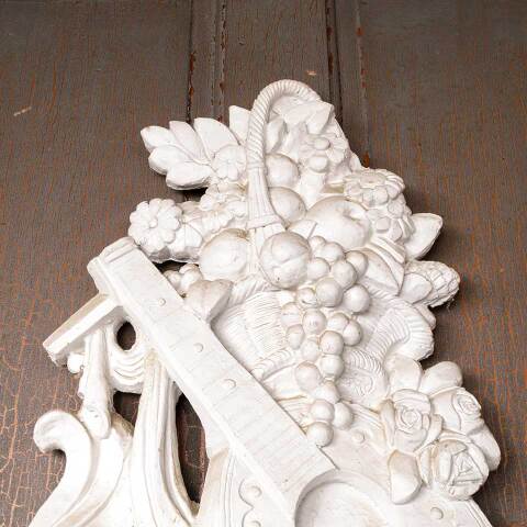 #51039 Antique Ornate Cast Plaster Wall Ornament image 4