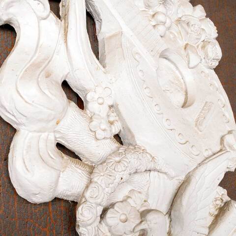 #51039 Antique Ornate Cast Plaster Wall Ornament image 7