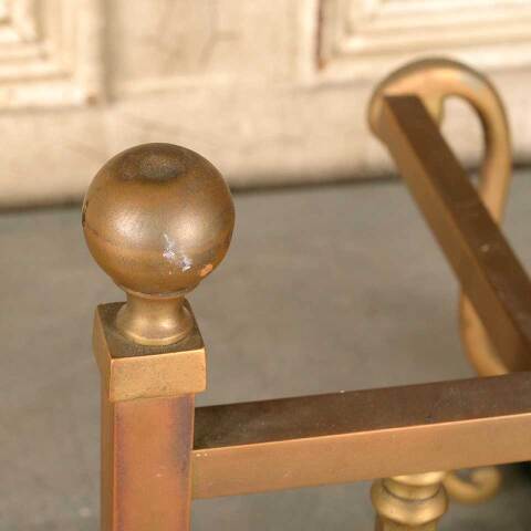 #51041 Salvaged Antique Brass Fireplace Fender image 7