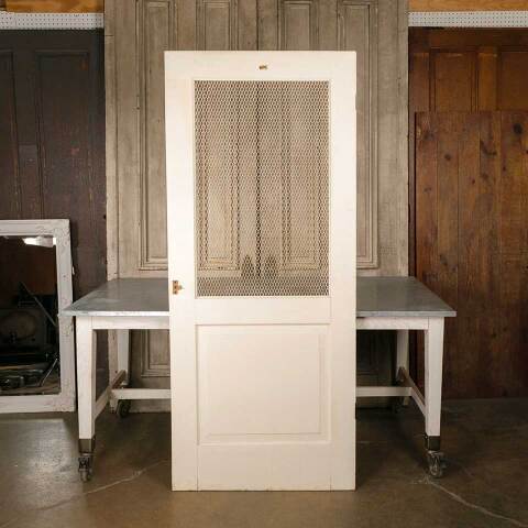 #51052 34x79 Wood Door w/ Metal Wire Screen Panel image 4