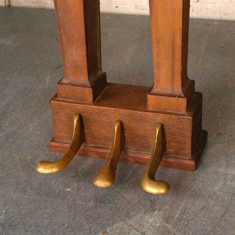 #51084 Antique Wood Piano Lyre and Brass Pedals image 2