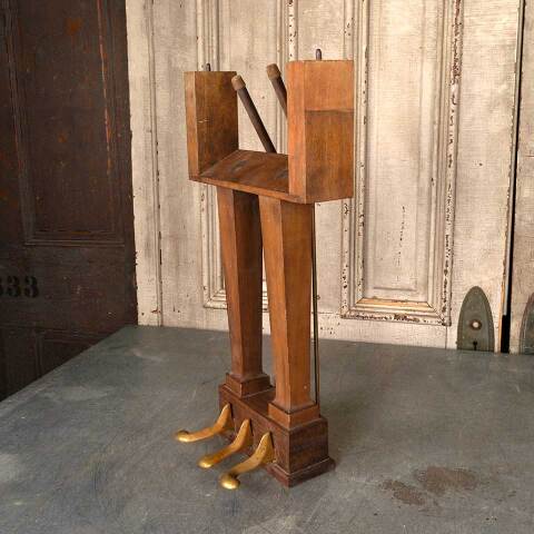 #51084 Antique Wood Piano Lyre and Brass Pedals image 4