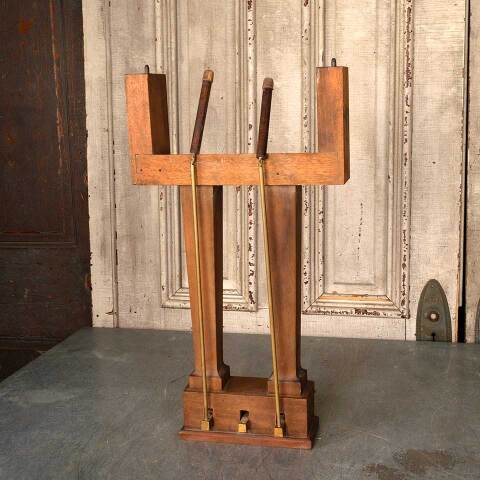 #51084 Antique Wood Piano Lyre and Brass Pedals image 5