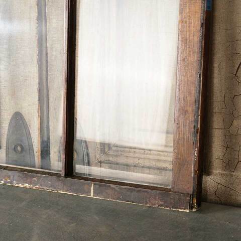 #51123 32x27 Antique Divided 3 Lite Wood Window image 3