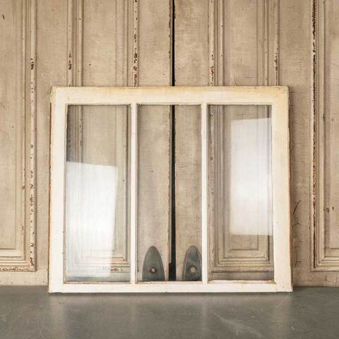 #51123 32x27 Antique Divided 3 Lite Wood Window image 4