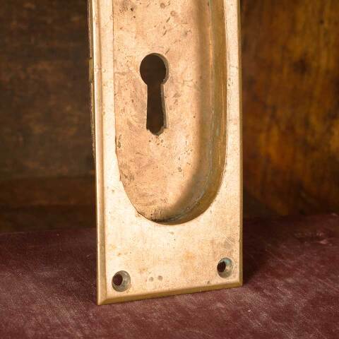 #51134 Antique Solid Bronze Pocket Door Pull image 3