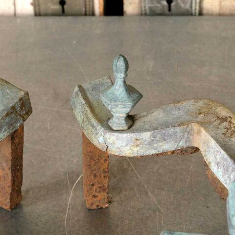 #51139 Pair of Antique Fireplace Andirons image 5