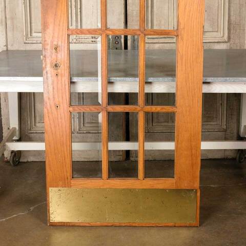 #51141 34x81 Antique 12 Lite Oak French Entry Door image 7