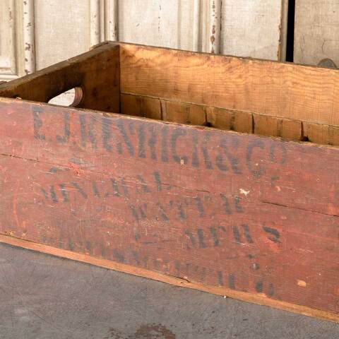 #51153 Antique Wood Mineral Water Bottle Crate image 2