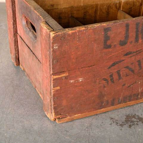 #51153 Antique Wood Mineral Water Bottle Crate image 6