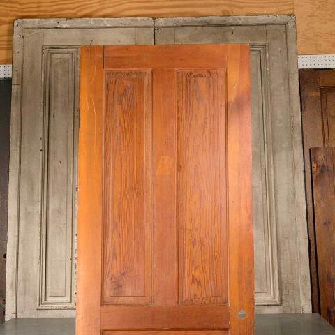 #51190 32x90 Antique 5 Panel Pine Interior Door image 2