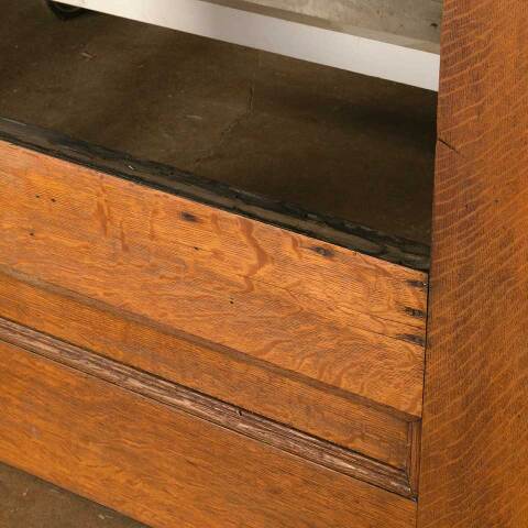 #51226 36x83 Antique Full View Oak Entry Door image 4