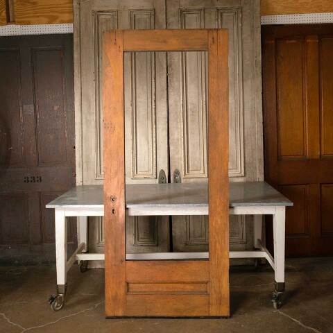 #51226 36x83 Antique Full View Oak Entry Door image 5