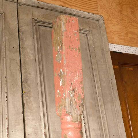 #51228 Salvage Antique Turned Wood Porch Post image 2