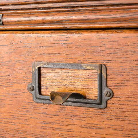 #51253 Small Antique Oak Stackable Card Catalog image 6