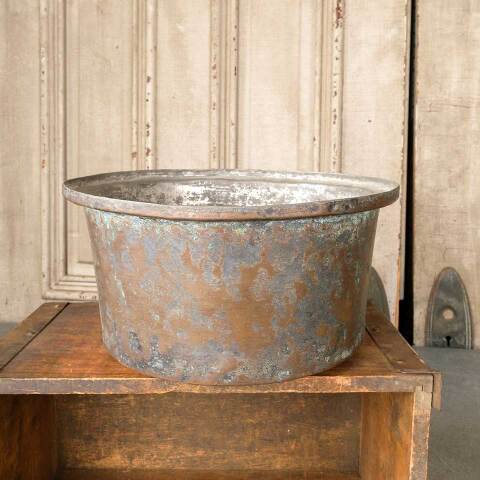 #51254 Antique Hammered Metal Pot with Lid image 8