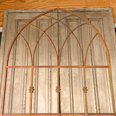 #51272 Salvaged Pointed Arch Metal Garden Trellis image 2