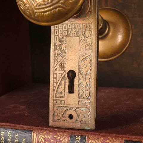 #51286 Antique Corbin Ceylon Door Hardware Set image 3