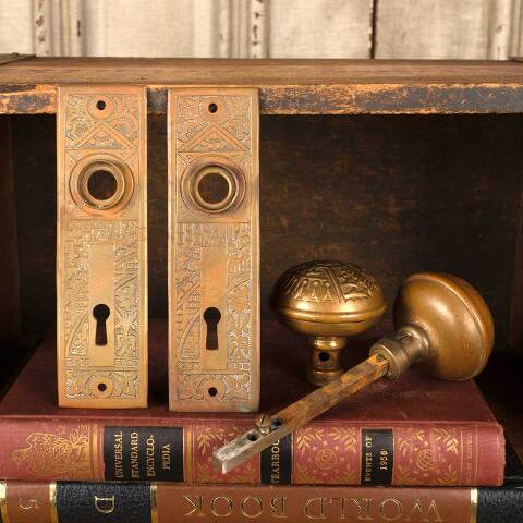 #51286 Antique Corbin Ceylon Door Hardware Set image 8
