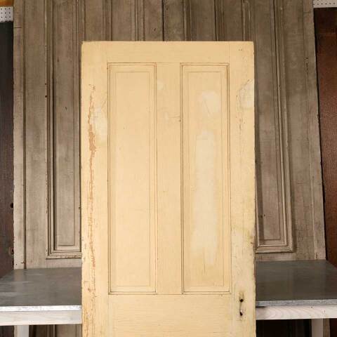 #51289 30x78 Antique 4 Panel Wood Interior Door image 2