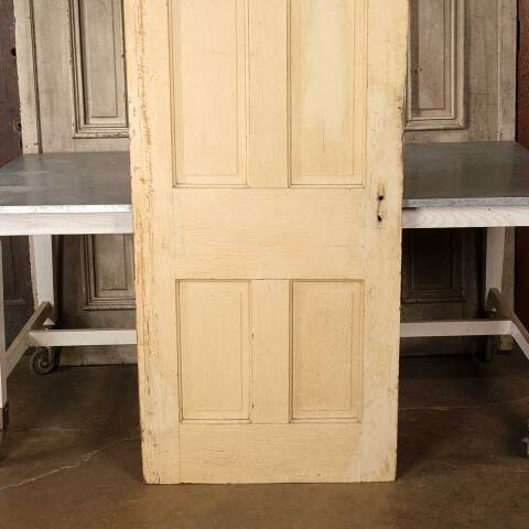 #51289 30x78 Antique 4 Panel Wood Interior Door image 3