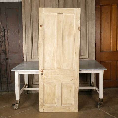 #51290 30x77 Antique 4 Panel Wood Interior Door image 5