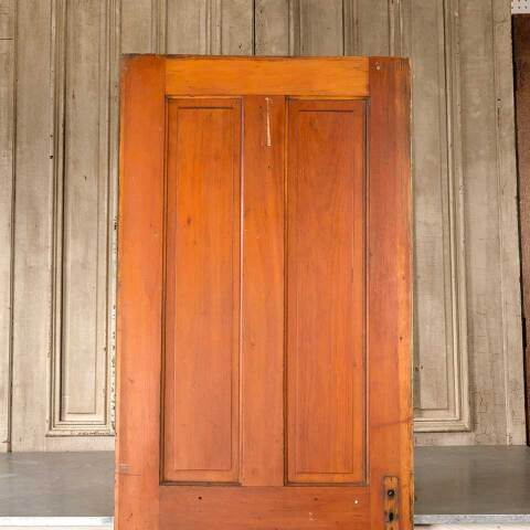 #51291 30x80 Antique 4 Panel Pine Interior Door image 2