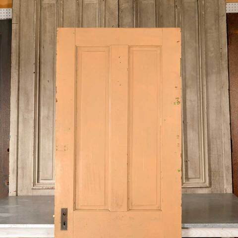 #51291 30x80 Antique 4 Panel Pine Interior Door image 6