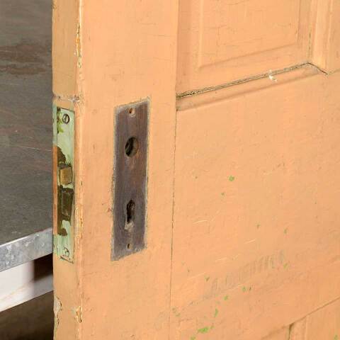 #51291 30x80 Antique 4 Panel Pine Interior Door image 8