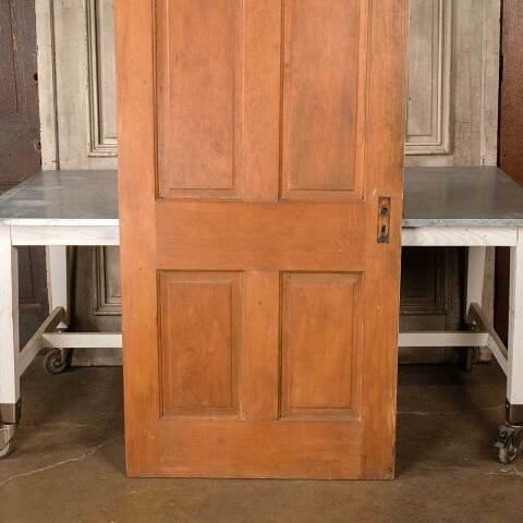 #51292 34x81 Salvaged Antique 4 Panel Interior Door image 3