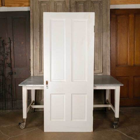 #51292 34x81 Salvaged Antique 4 Panel Interior Door image 4