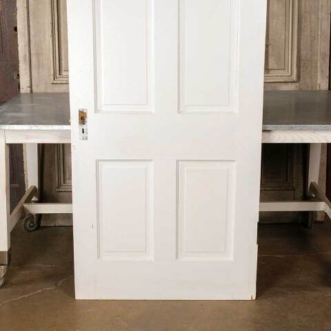 #51292 34x81 Salvaged Antique 4 Panel Interior Door image 6