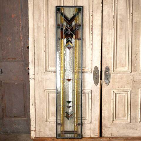 #51309 Salvaged Prairie Style Stained Glass Panel image 2