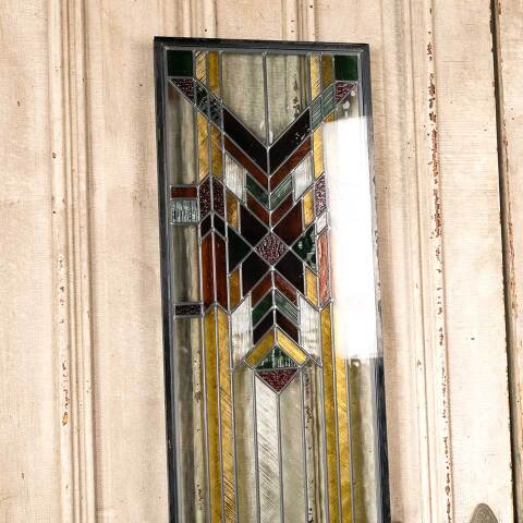 #51309 Salvaged Prairie Style Stained Glass Panel image 4