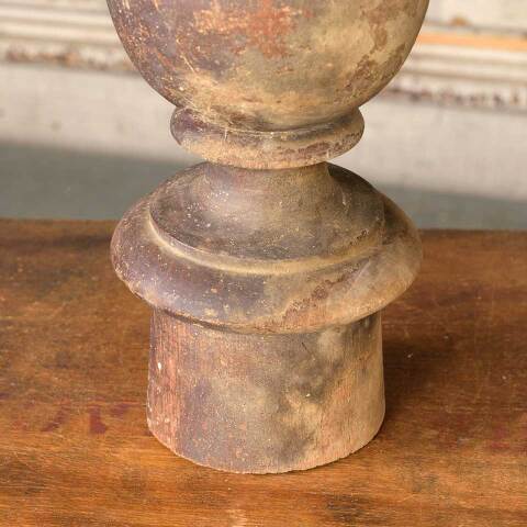#51334 Salvaged Antique Turned Wood Finial image 2