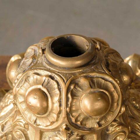 #51337 Ornate Heavy Brass Chandelier Light Canopy image 5