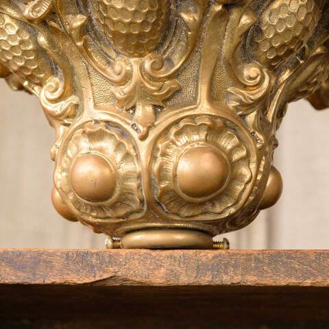 #51337 Ornate Heavy Brass Chandelier Light Canopy image 2