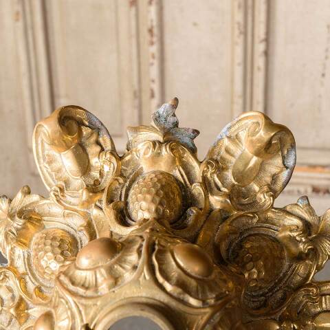 #51337 Ornate Heavy Brass Chandelier Light Canopy image 3