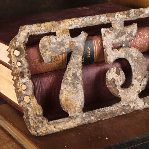 #51477 Antique Cast Iron 759 House Address Plaque image 3