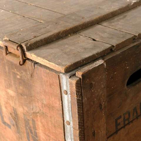 #51589 Antique Franklin Brewery Wood Bottle Crate image 6