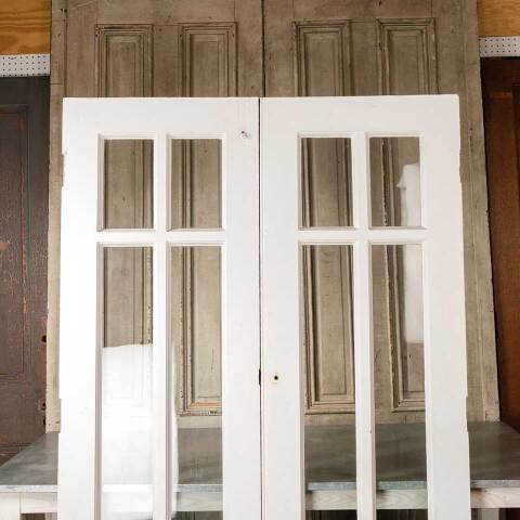 #51621 48x79 Antique 6 Lite French Entry Doors image 6