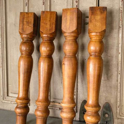 #51637 Set of 4 Turned Wood Table Legs image 2