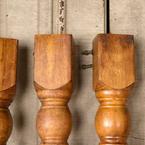 #51637 Set of 4 Turned Wood Table Legs image 4