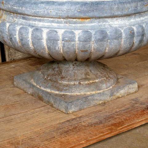 #51668 Salvaged Cast Iron Garden Urn Planter image 3